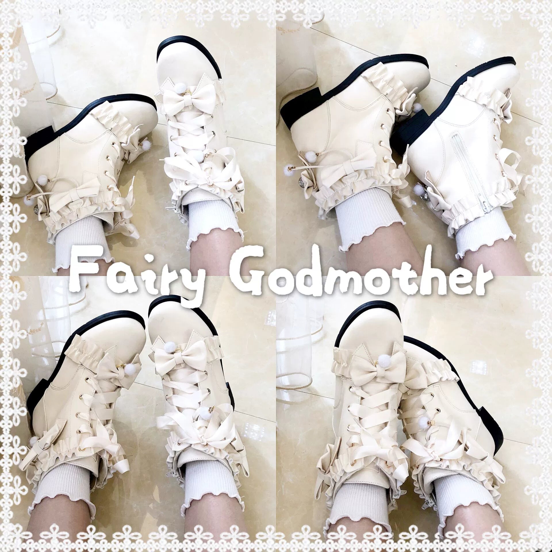 Enthusiastic Ideation - Elegant Lolita Shoes Fleeced Short Martin Boots - image 9
