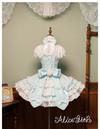 Old School Lolita Halter Neck OP Dress, Polka Dot Accent - image 31