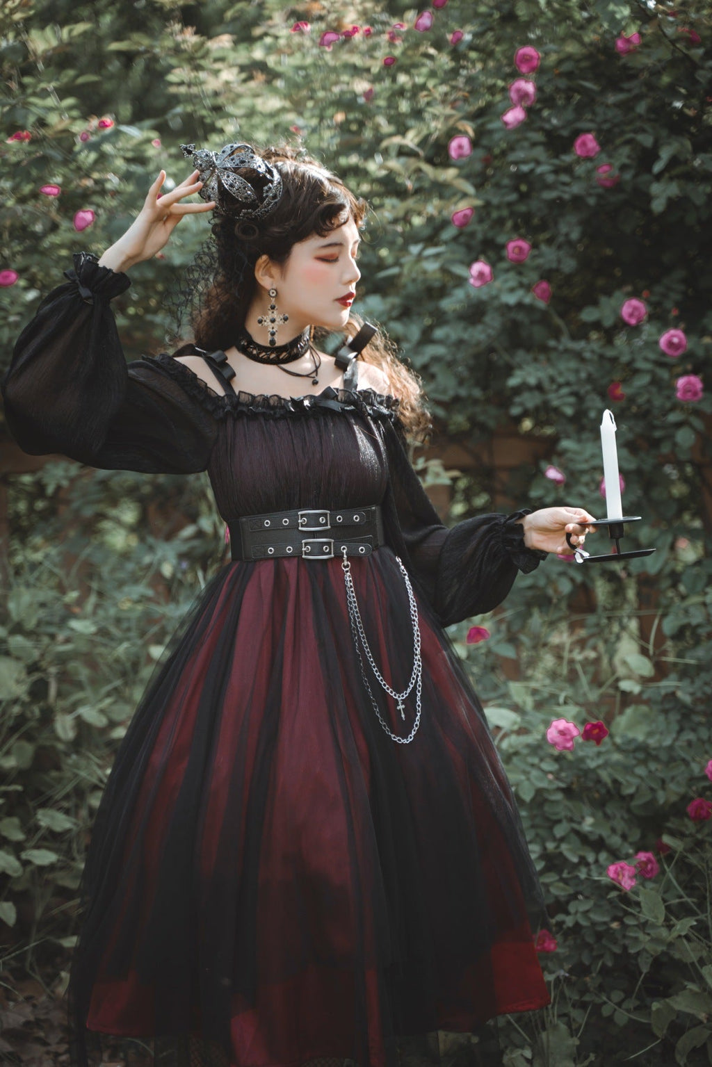 The Girl Assassin - Halloween Gothic Lolita Irregularly Hemline Dress - image 16