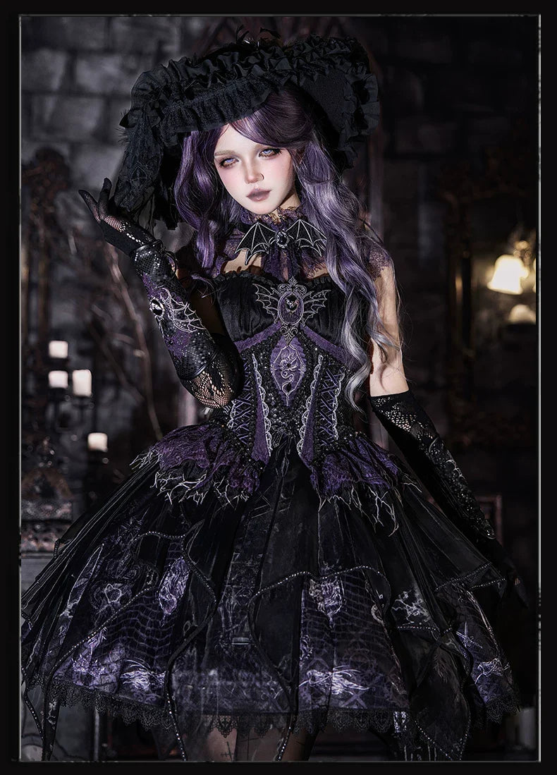 Bone Dragon - Gothic Lolita Corset JSK Dress Set with Embroidery - image 44