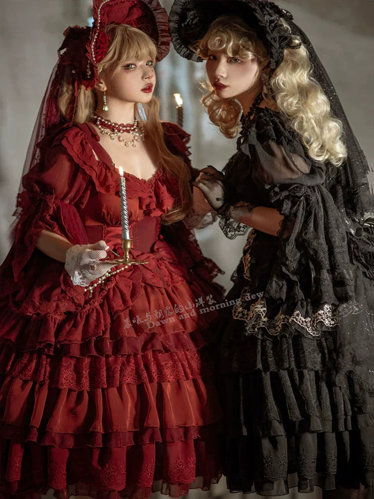 Elegant Lolita OP Dress Sunrise Elf Long Dress - image 29