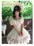 Whispers of Blossoms & Candlelight - Sweet Lolita Floral Printed JSK Dress with Bows and Accessories - image 18