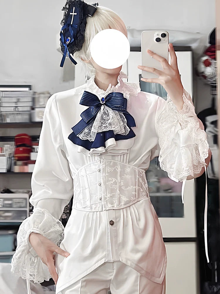 Coffin of Pilgrimage - Medieval European Ouji Lolita Shirt & Pants Suit - image 54