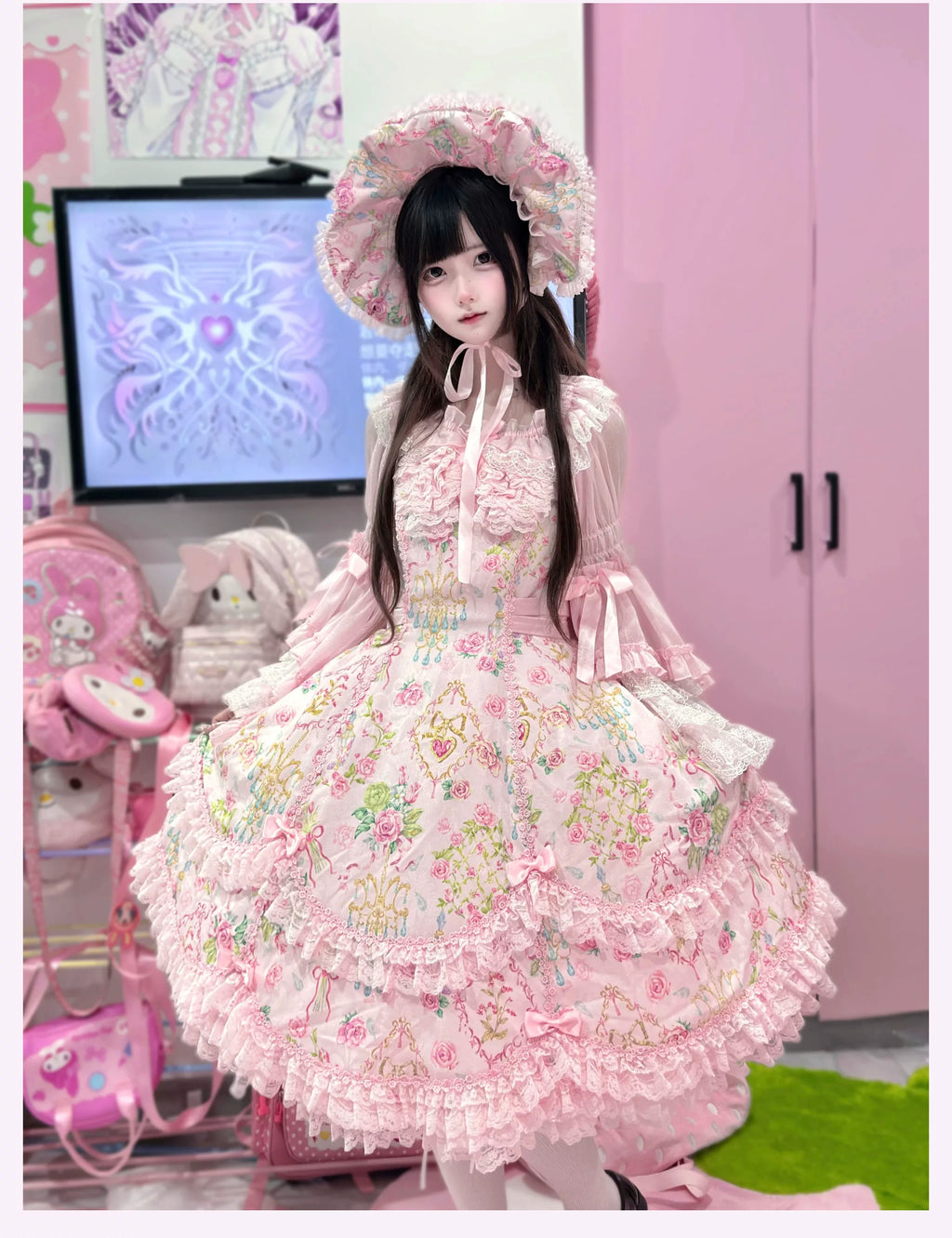 Spring 2025 Old School Lolita Floral JSK and OP Dress Series and Accessories - image 5