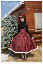 Wish Date - Twins Lolita Fishbone Bust-supporting JSK Winter Scarf-Cape and Accessories - image 11