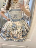 Blueberry Tart Party - Sweet Blue Lolita Salopette Dress Blueberry Tart Print JSK Dress and Accessories - image 13