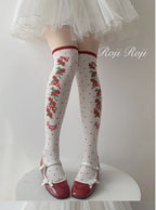 Autumn Sweet Lolita Cotton Thigh-high Socks - image 11