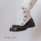 Winter Lolita Boots Fur Mary Jane Lolita Low Heel Shoes - image 93