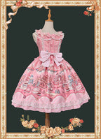 Candy House - Old School Lolita Cake Print JSK Dress, Side Zipper and Accessories - image 6