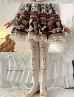 Kawaii Velvet Print Lolita Pantyhose - image 4