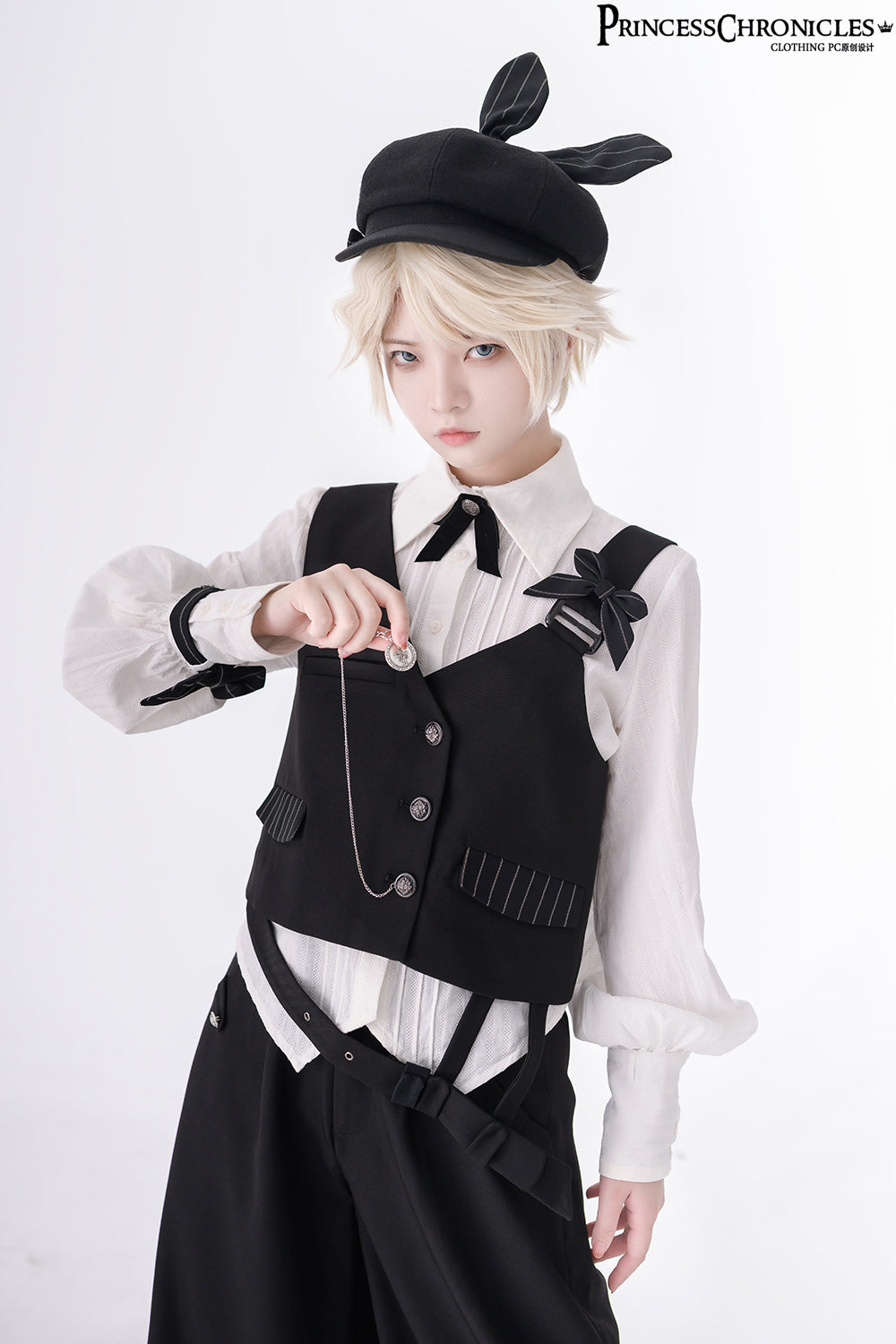 Secret Morning News - Vintage Ouji Lolita Vest Blouse Bloomers - image 2