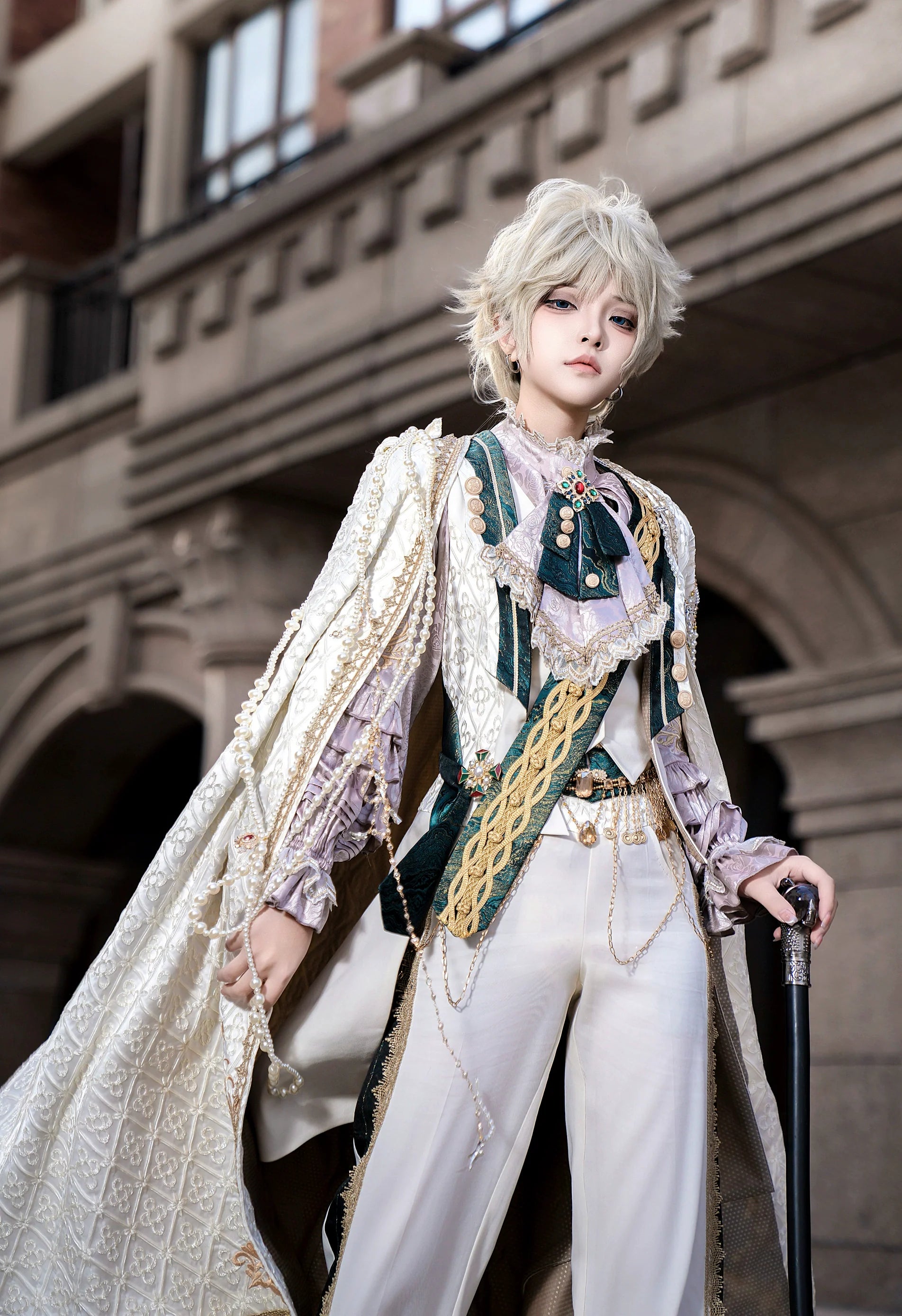 Narsesus - Ouji Lolita Tailcoat, Shirt, Pants, Cape and Accessories - image 2