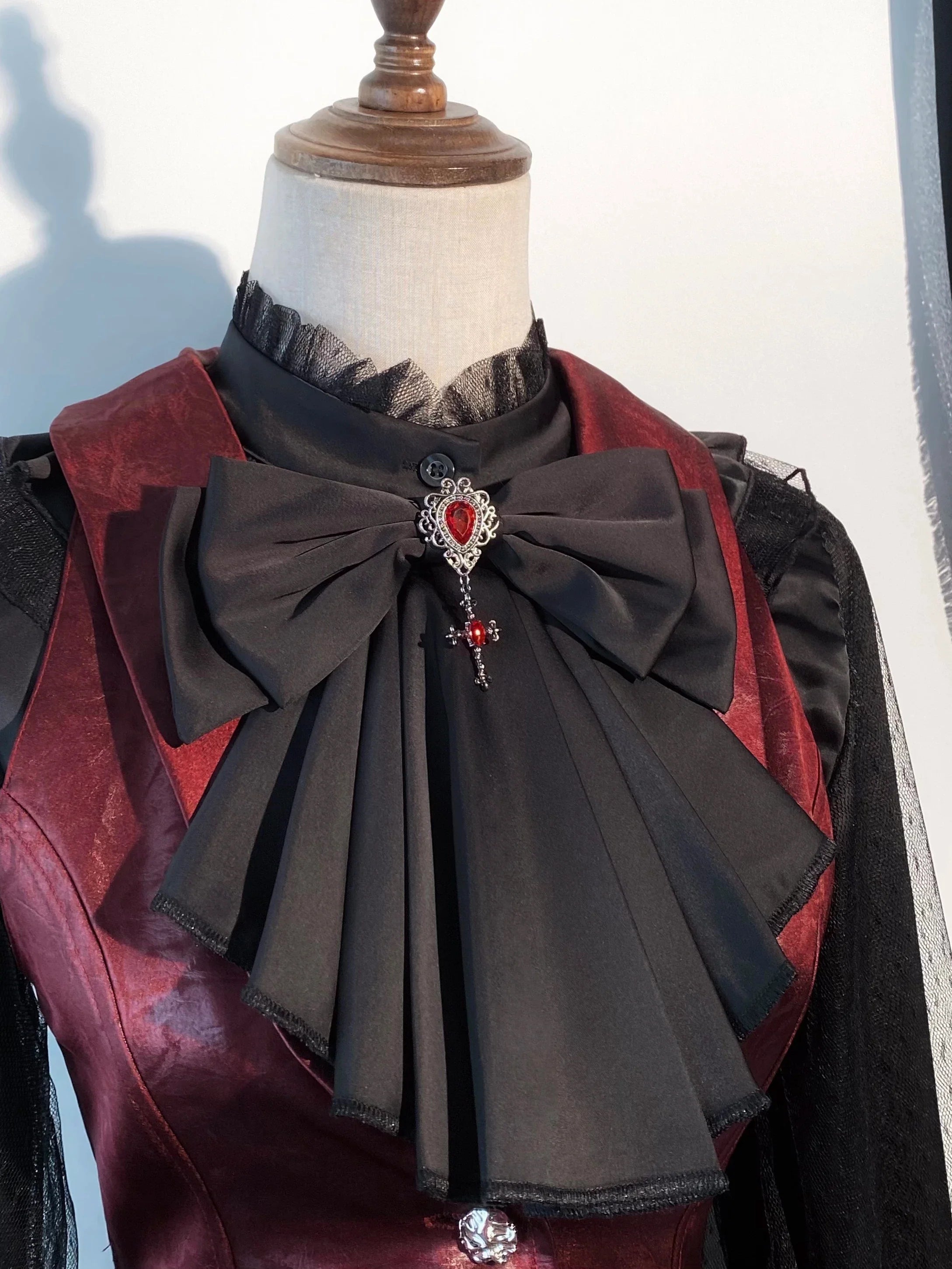 Bone Sword - Gothic Lolita Slim-Fit Vest with Embroidery - image 7