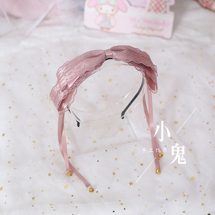 Bell and Lace Sweet Lolita Bow Hair Accessory - image 7
