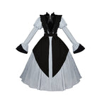 Nocturne SP - Striped Gothic Lolita OP Twin Lolita Dress with Apron and Accessories - image 38