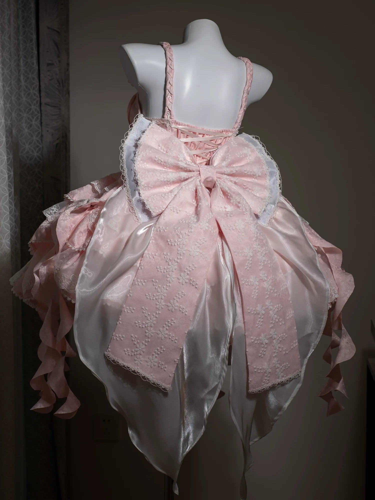 Mori Isle - Solid Gothic Lolita JSK Dress, Embroidered Lace - image 6