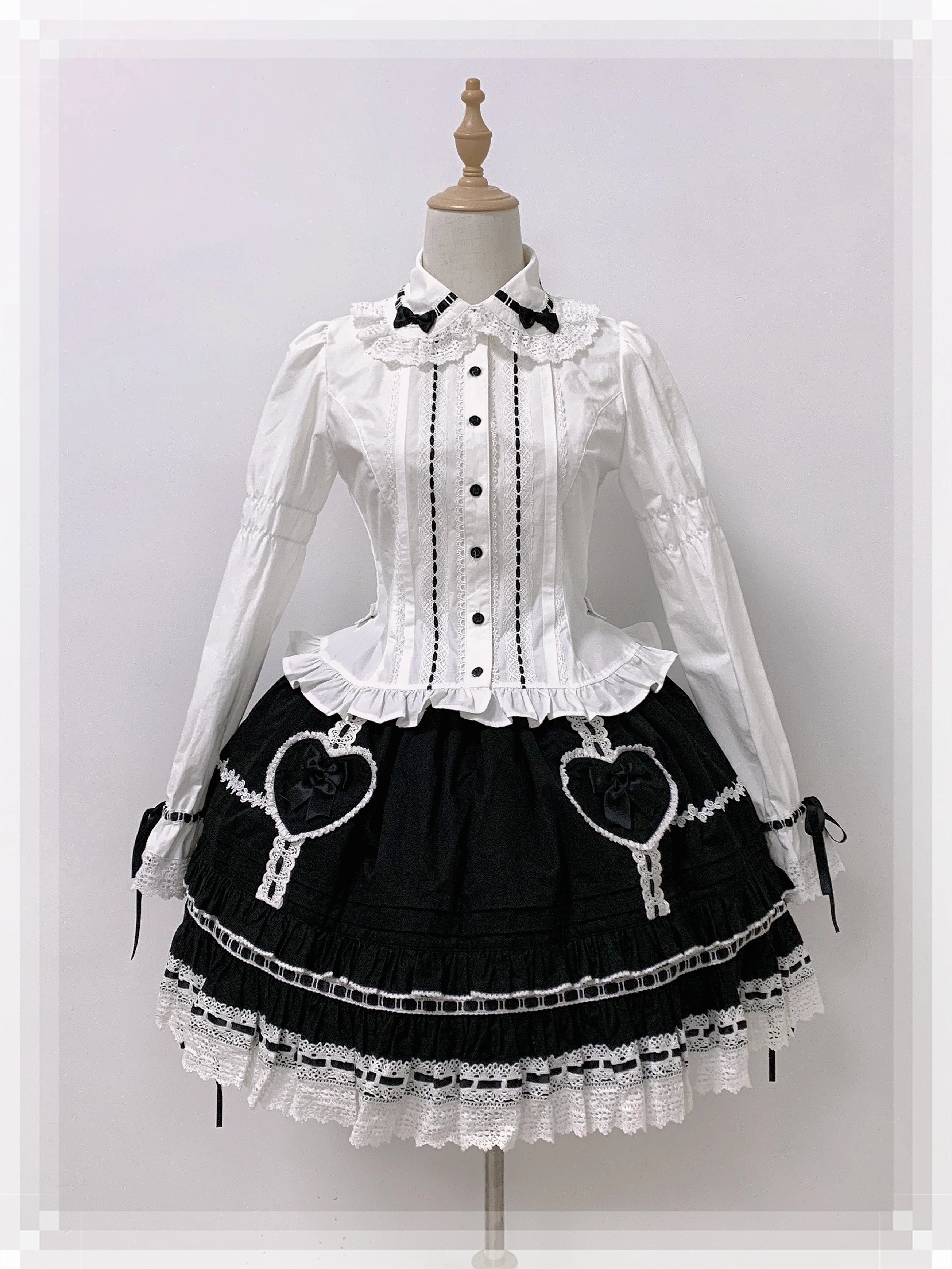 Bunny's Wish - Old School Lolita Coat, Flounce Hem Skirt - image 16