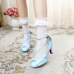 Wind Tide Rumors - Cross-Strap Sweet Lolita Handmade Shoes - image 3