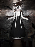 Gothic Lolita Bust-supporting JSK Set, Cross Embroidery - image 7