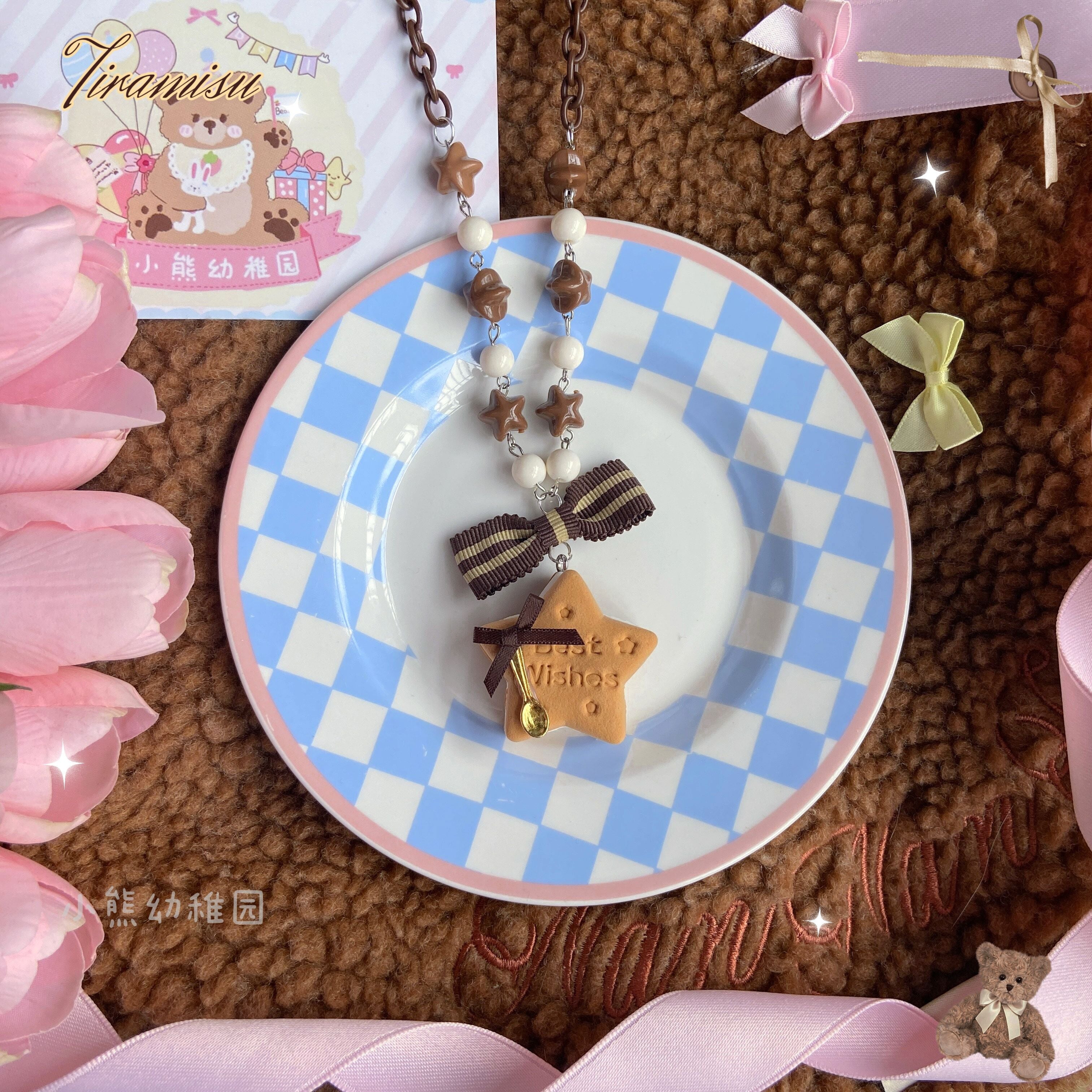 Sweet Cookie Charm Set - Kawaii Lolita Necklace and Hairclip - image 13