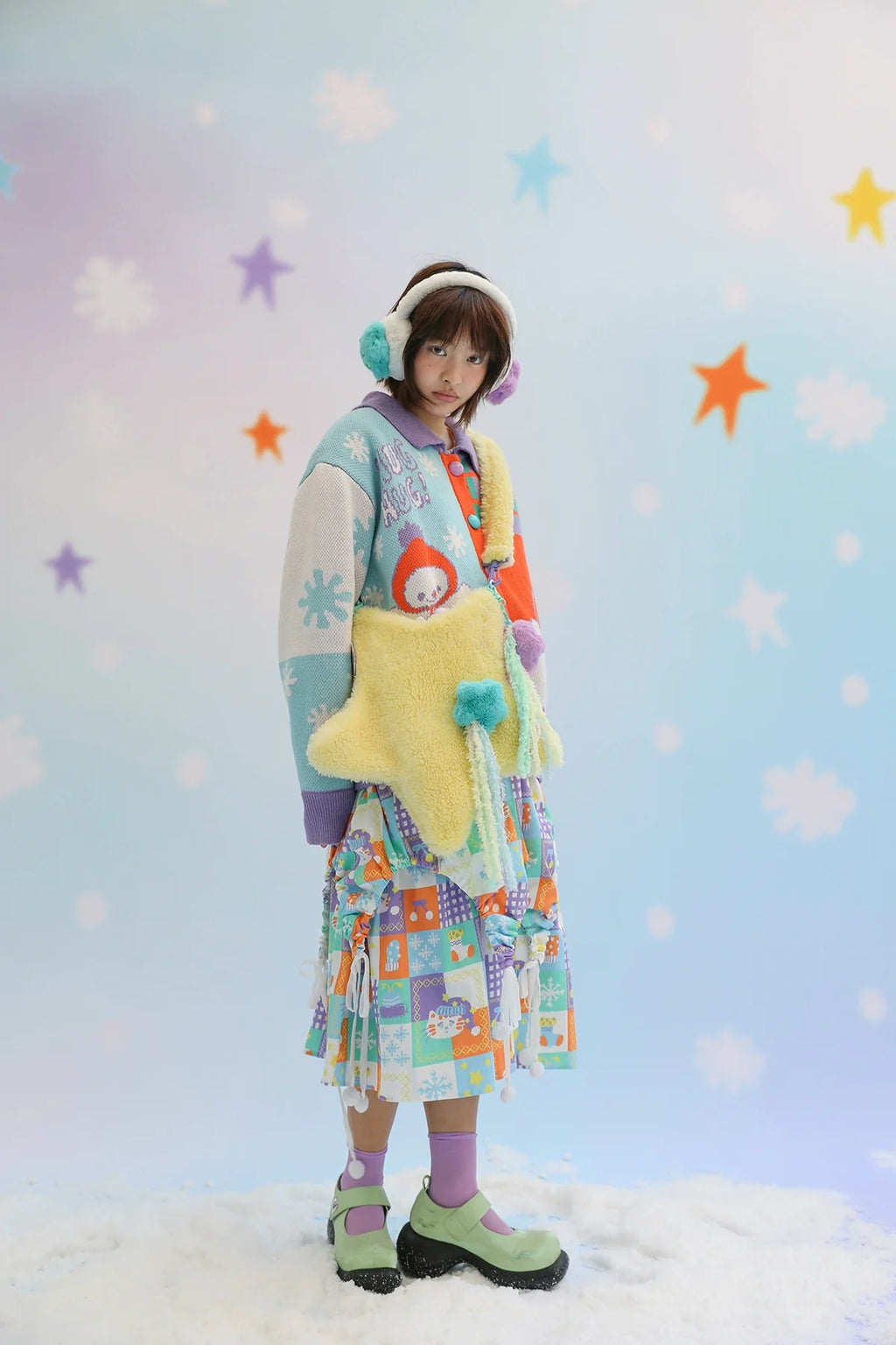 Cute Lolita Bag Cartoon Stars Yellow Plush Bag - image 22