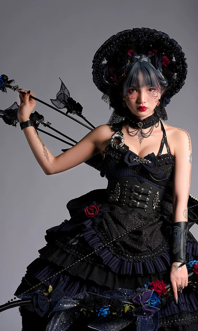 Ismailia - Gothic Lolita JSK Dress, Lace & Rose and Accessories - image 14