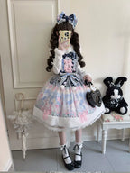 Candy Mary Cat - Fluffy Sweet Lolita JSK Dress, Kitten Print - image 6
