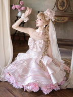 Satin Fantasy Lolita Long Cocktail Dress - image 5