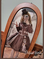 Bear Chocolate Slab - Classic Lolita Pleated JSK & SK Dress, Side Zipper - image 72