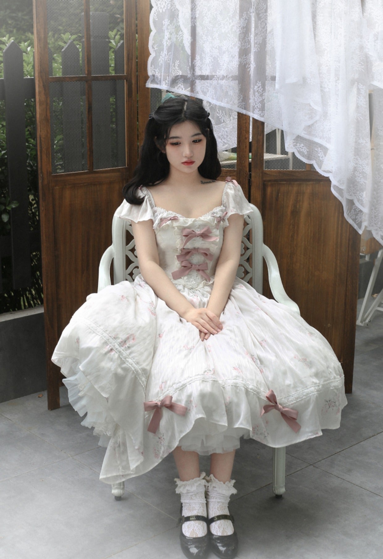 Elegant Floral Sweet Lolita OP Corset Accessory - image 9