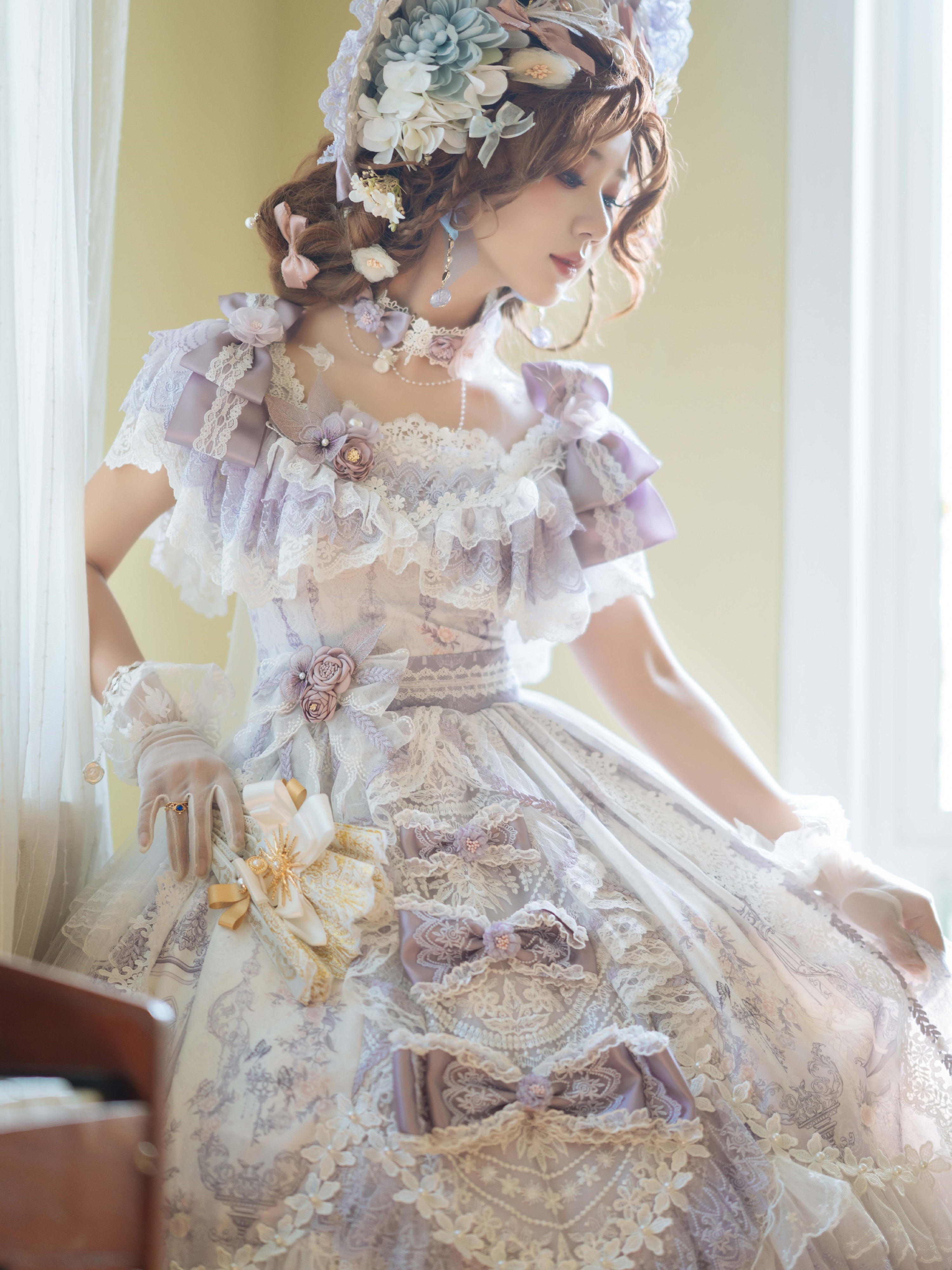 Flower Wedding Lolita JSK Dress - image 3