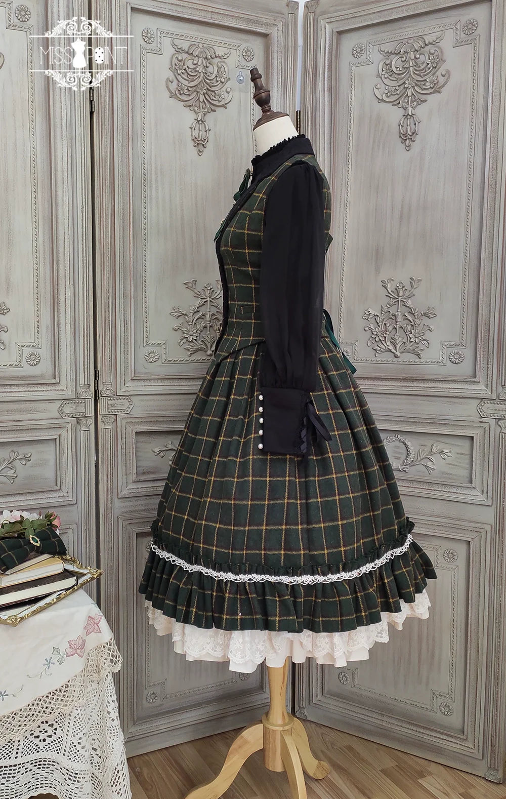 Rose - Elegant Lolita Fishbone Grid Skirt Customized - image 90