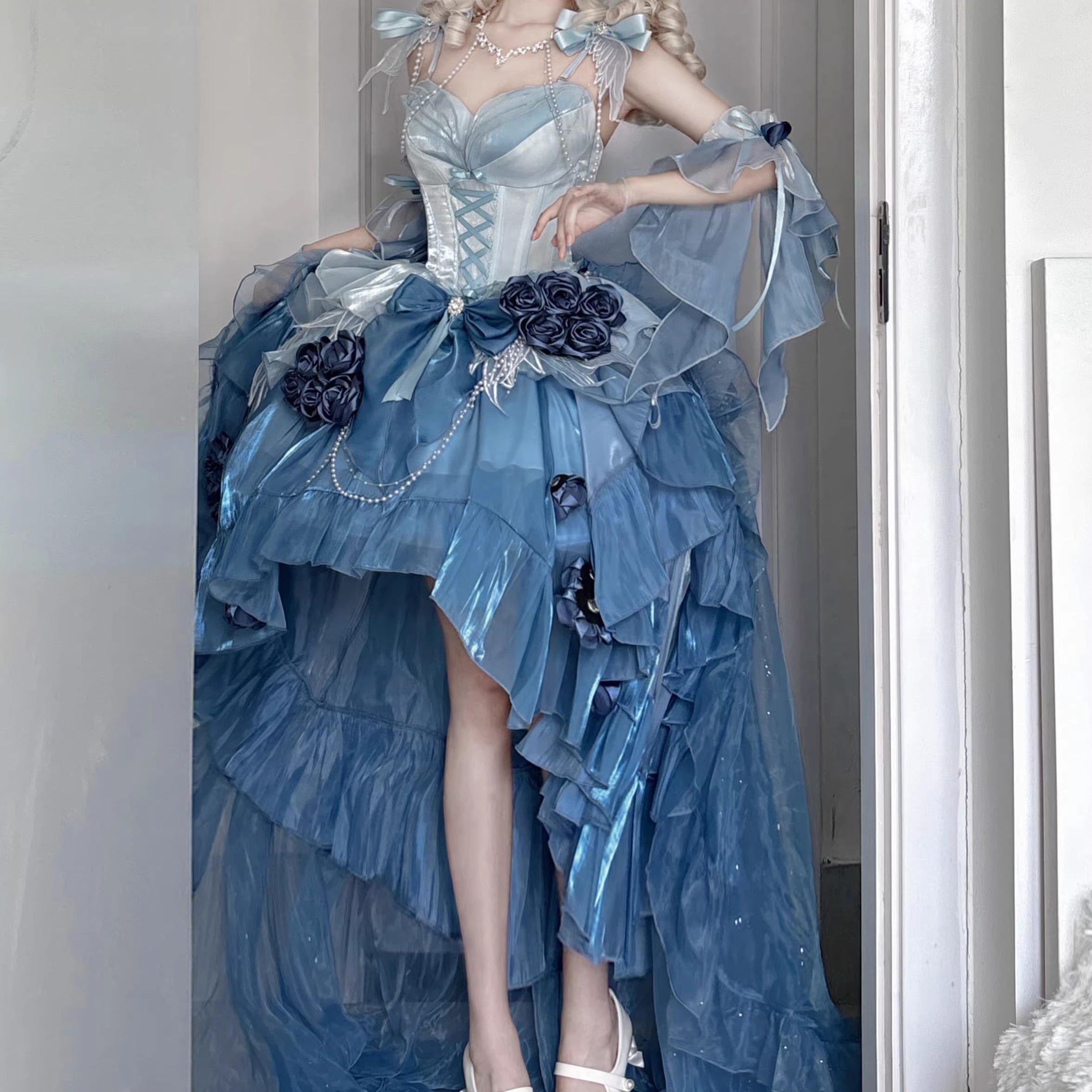 Swan Wonderland - Fairy Lolita JSK with High-Low Hem - image 27