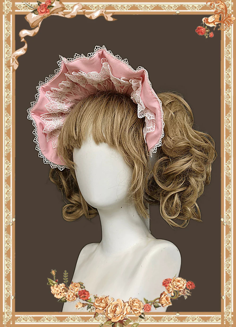 Mirror Doll - Old School Lolita Tiered Hem JSK with Polka Dot Lace and Accessories - image 35