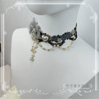 Elegant Lolita Rose Gemstone Pearl Necklace - image 17