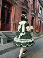 Plaid Petal Bunny - Old School Lolita Plaid OP Dress, Petal-shaped Hem - image 55