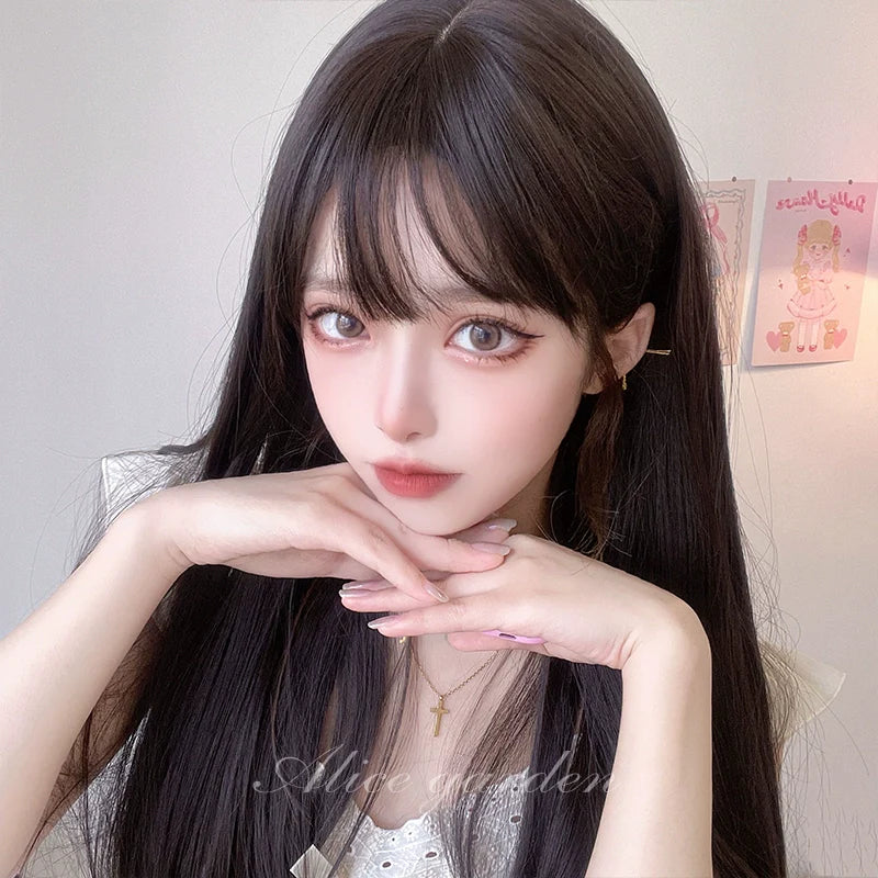 Elegant Lolita Wig Long Straight Wigs - image 2