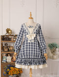 Tartan Sailor Lolita OP Dress - image 2