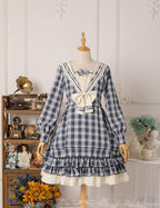 Tartan Sailor Lolita OP Dress - image 2