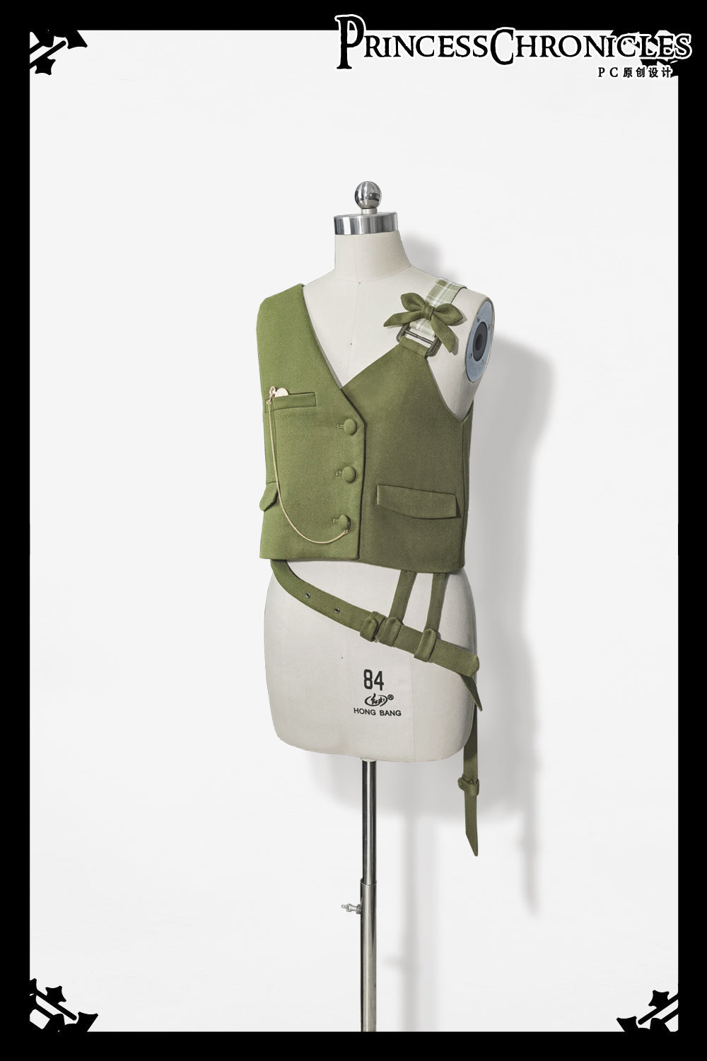 Secret Morning Paper - Ouji Lolita Shirt, Matcha Green Capri Pants Collection - image 3