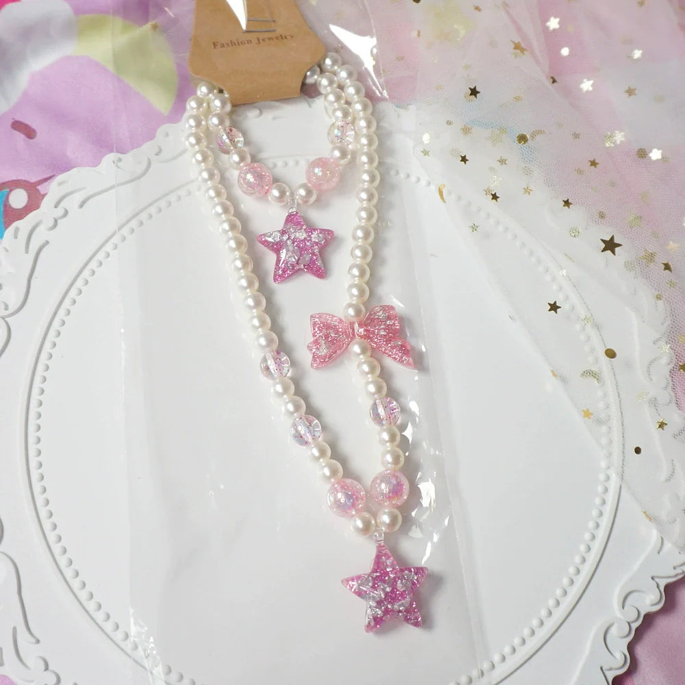 Kawaii Lolita Gradient Necklace and Bracelet Set - image 12
