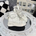 Bunny Tail - Fuzzy Kawaii Lolita Snow Boots, Detachable Plush Bow - image 19