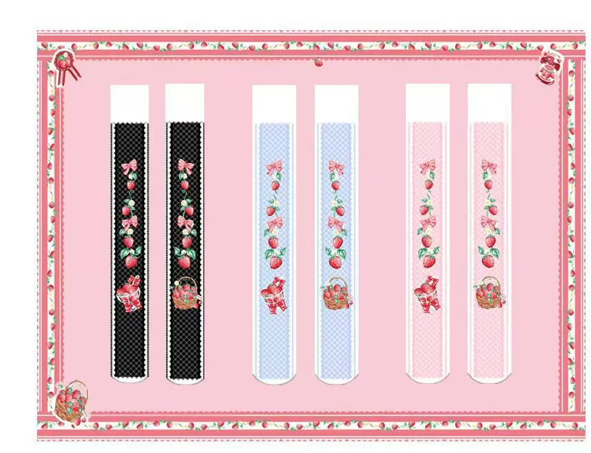 Strawberry Chef - Printed Old School Lolita OP and Accessories - image 26