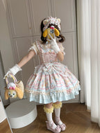 Sweet Cat Fruit Candy - Sweet Lolita Dessert Printed JSK Dress, Bows & Ruffles and Accessories - image 8