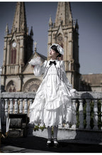 Dawn Bell & Dusk Song - Gothic Lolita Velvet OP Dress, Back Zipper and Accessories - image 17