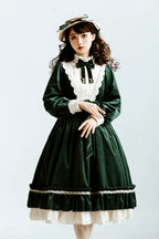 Vintage Elegant Velvet OP Dress - image 48