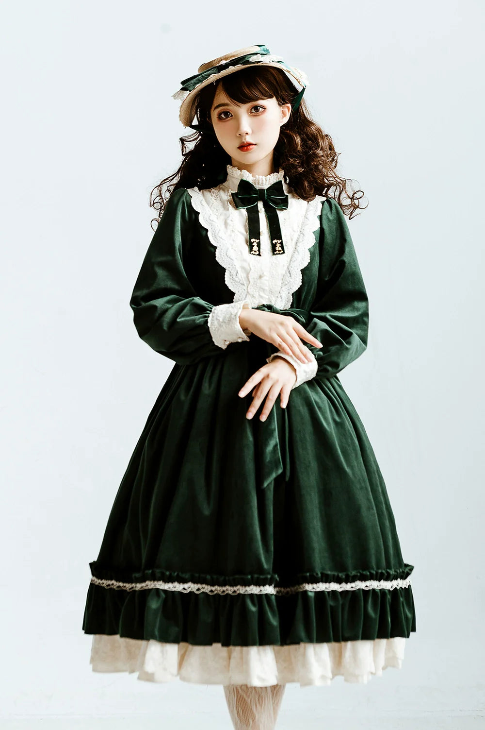 Vintage Elegant Velvet OP Dress - image 48