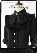 Earl Girl - Chiffon Classic Lolita Shirt, Mid-Length Mutton Sleeves - image 32