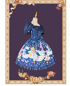 Sleepy Bear - Kawaii Lolita Bear and Star Printed Dress and Accessories - image 10