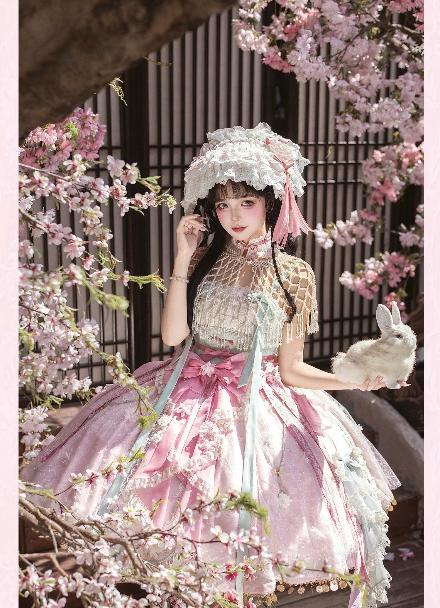 Hibiscus Huadan Pink Short JSK Dress Series and Accessories - image 8
